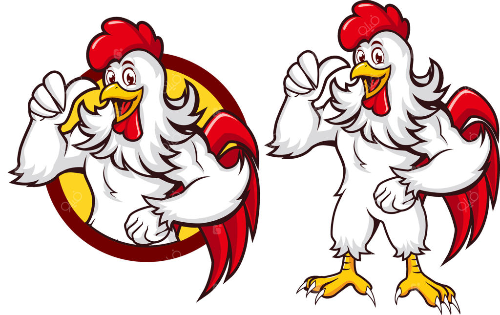 شخصیت جوجه قوی و خوشحال برای لوگو و برندینگ