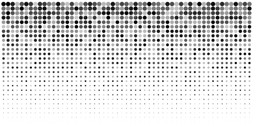 الگوی خال‌خالی. بافت نیم‌تُنی نرم و ملایم. شبکه پیکسلی هندسی با گرادیان. طراحی مربع تکنولوژیک. موزاییک کمیک پراکنده و یکپارچه. افکت گرافیکی دایره‌ای و شکل مات و محو شده.