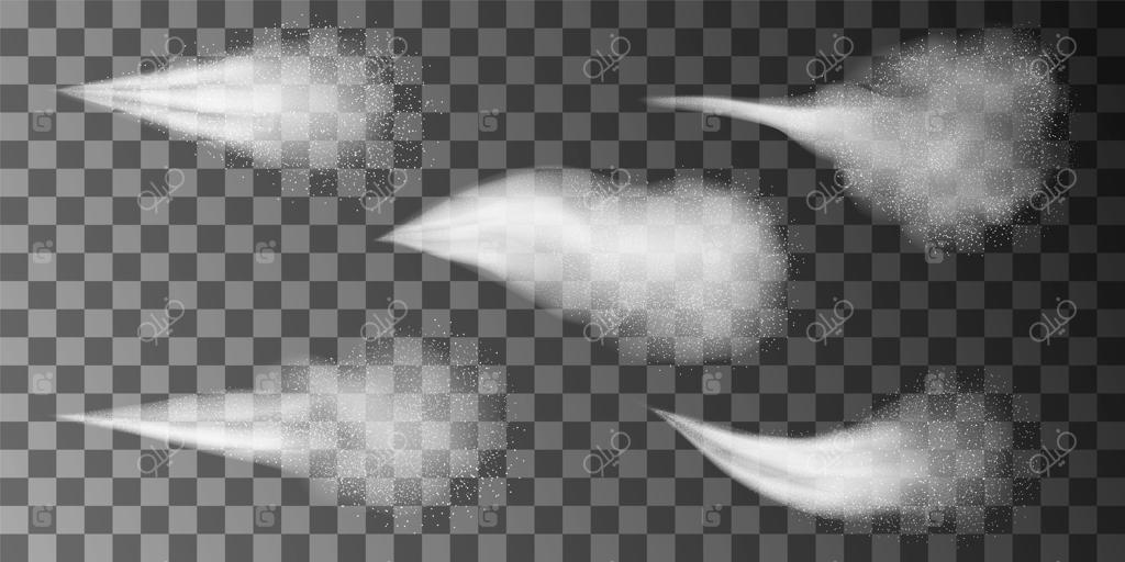 مجموعه‌ای از افشانه‌های واقعی اسپری مه