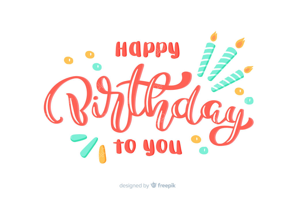 نوشته تولدت مبارک با شمع‌ها