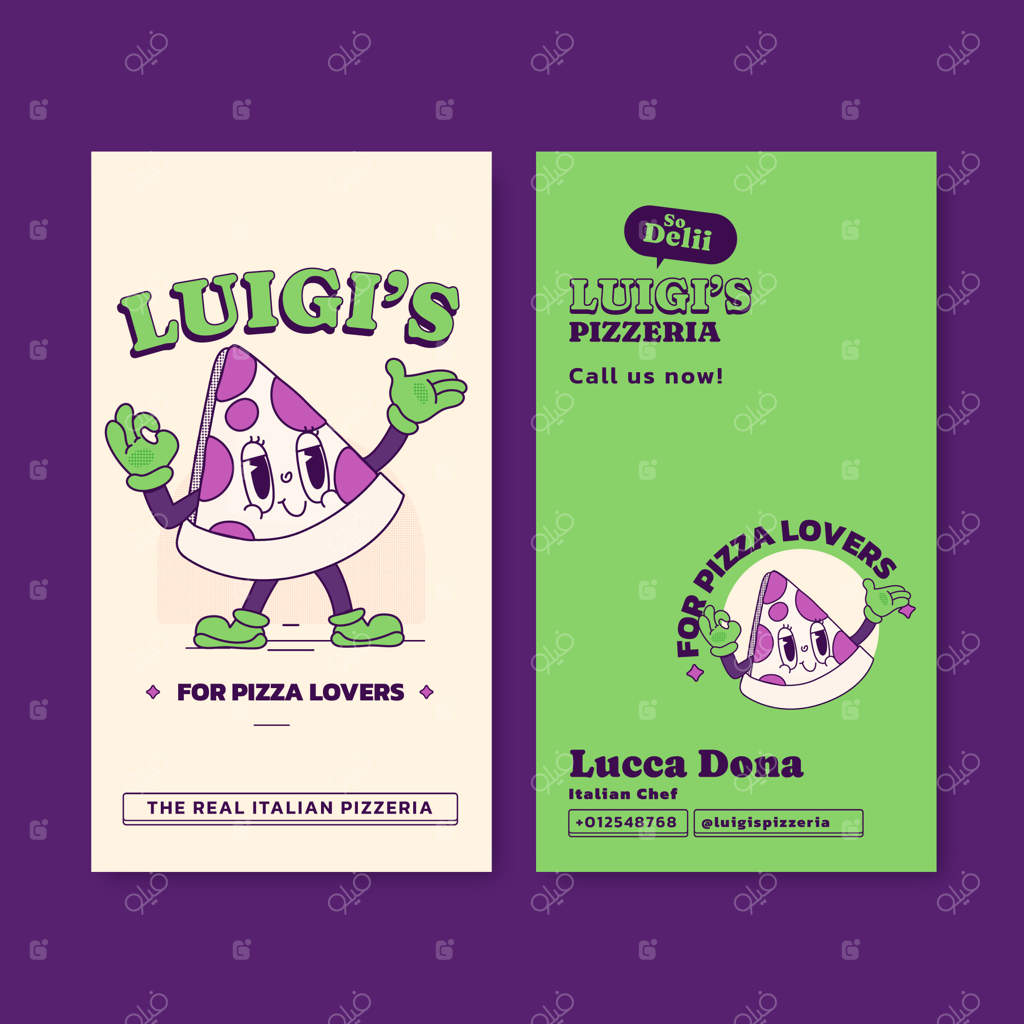 کارت ویزیت عمودی و خلاقانه دست‌ساز