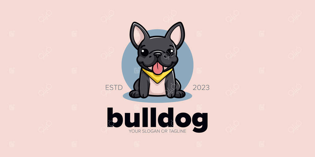 لوگو وکتور بولداگ فرانسوی: طراحی‌های TailWagging برای محصولات و برندهای کلینیک و فروشگاه حیوانات خانگی