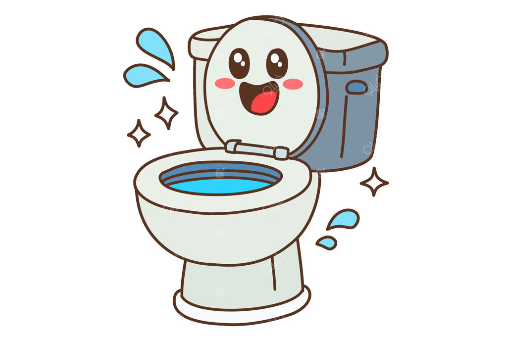 کلیپ‌آرت کارتونی کاسه توالت
