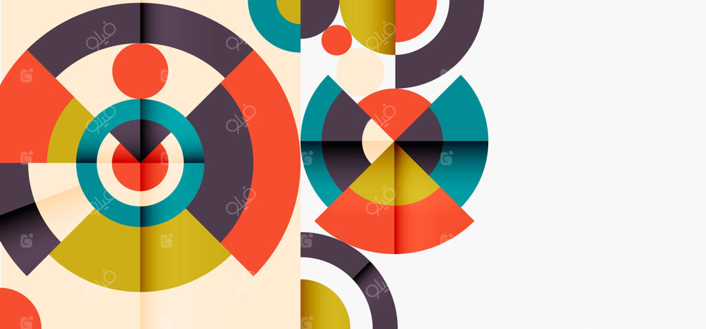 پس‌زمینه هندسی با گرادیان رنگ‌ها