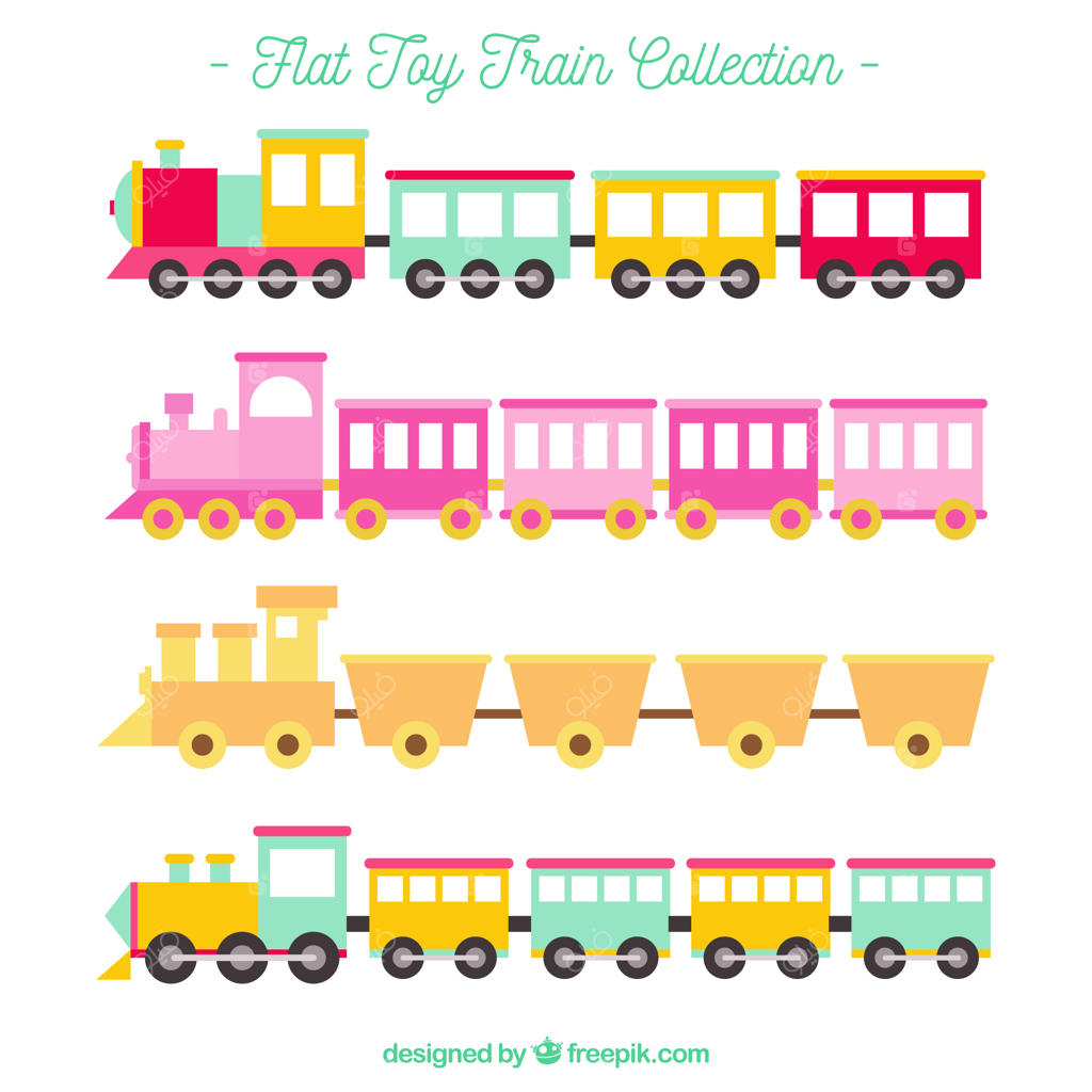 مجموعه قطار اسباب‌بازی تخت