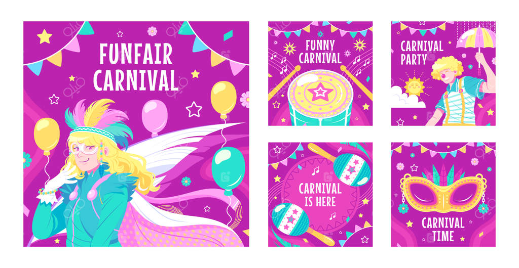 مجموعه پست‌های اینستاگرامی جشن کارناوال