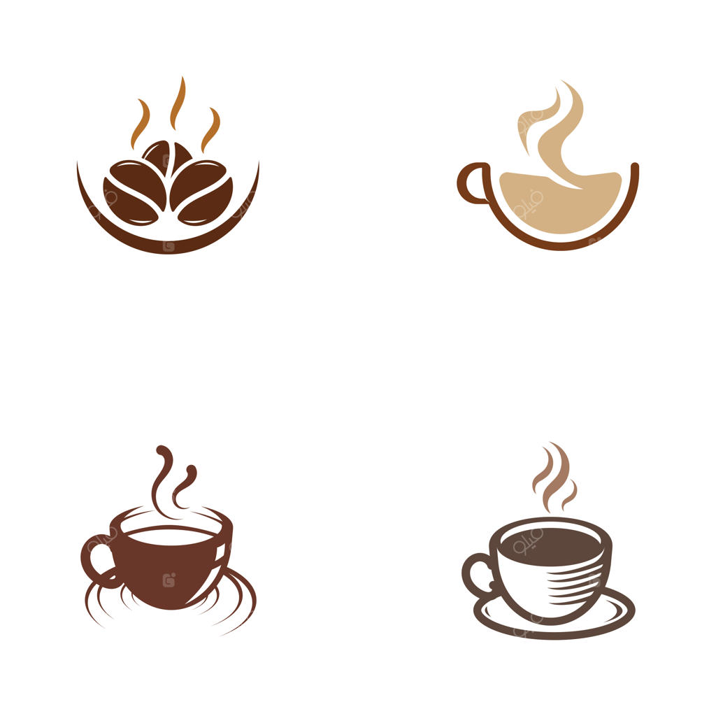 قالب وکتور لوگوی فنجان قهوه