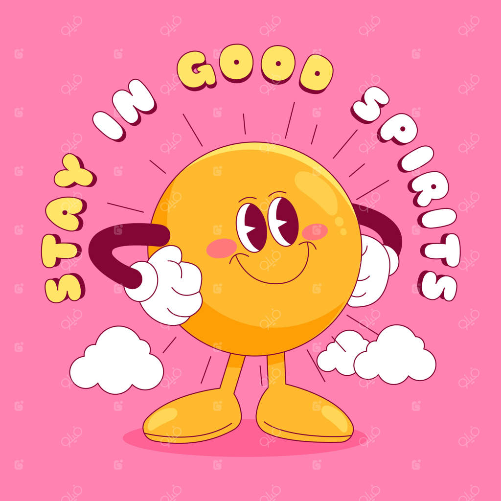 تصویر دست‌کشیده حال و هوای مثبت