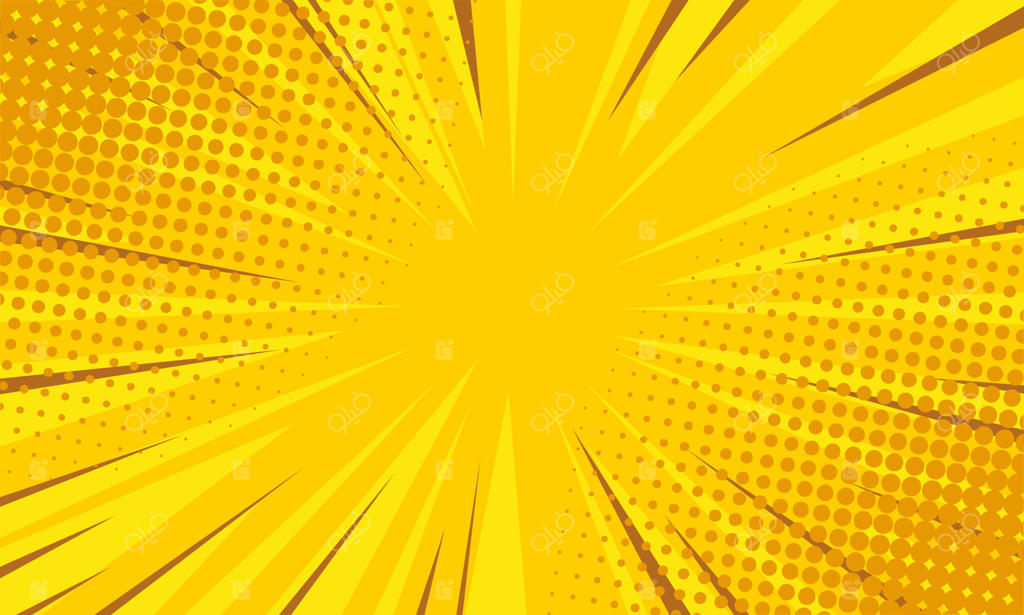 پس‌زمینه‌ی انتزاعی زرد و کمدی انفجاری