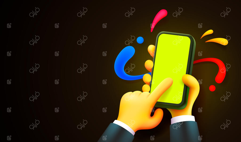 وکتور محصول نگهدارنده صفحه نمایش لمسی گوشی هوشمند