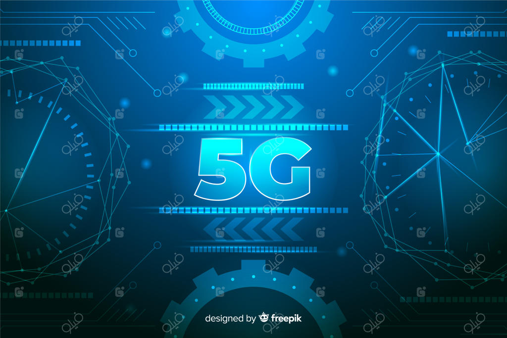 پس‌زمینه مفهومی 5G با طراحی ایزومتریک