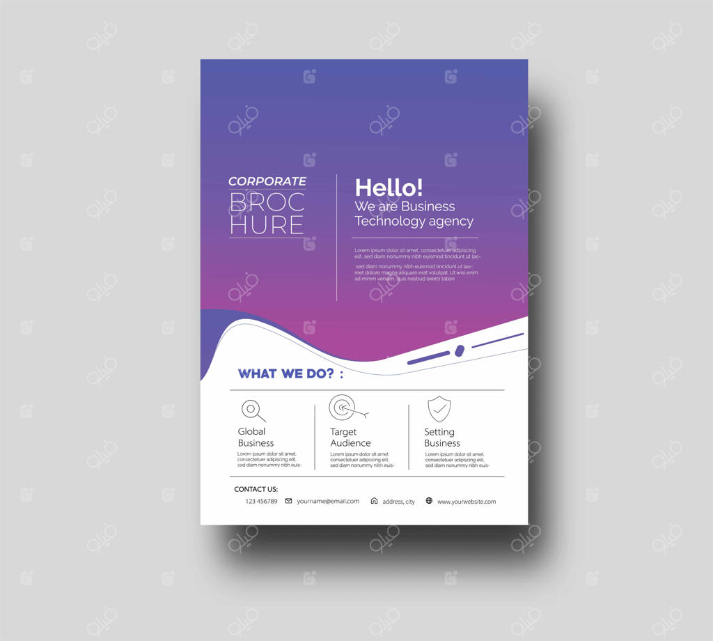 تصویرسازی قالب طراحی تراکت، پوستر و جلد با ابعاد A4