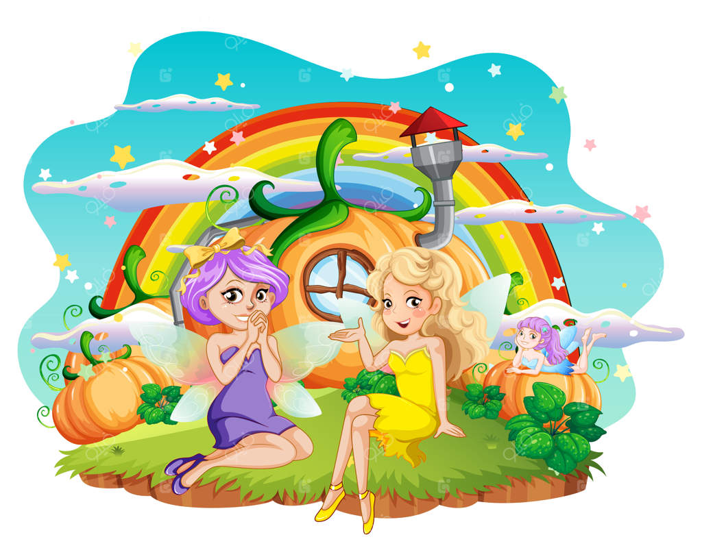 گروهی از پری‌های دوست‌داشتنی در جزیره