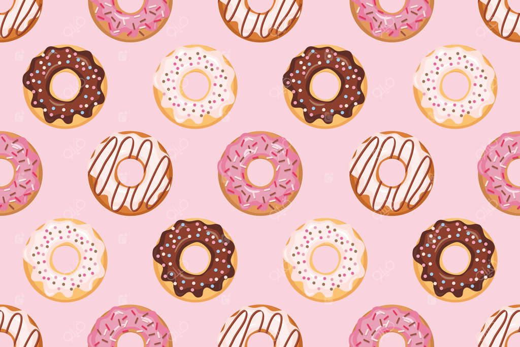 پترن بی‌وقفه با دونات‌های لعاب‌دار