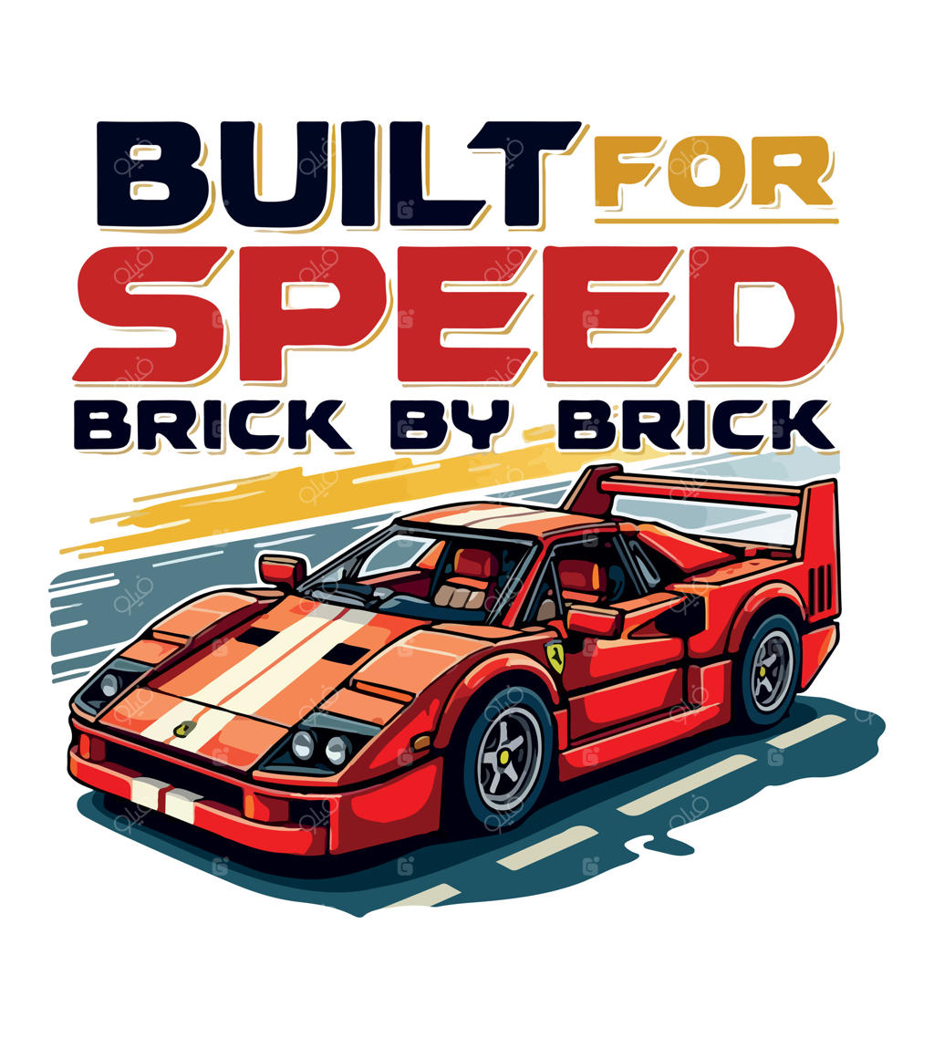 ماشین اسپرت پارک‌شده در کنار دیوار آجری