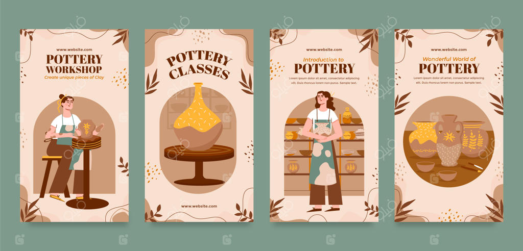 داستان‌های اینستاگرامی از سفال دستی