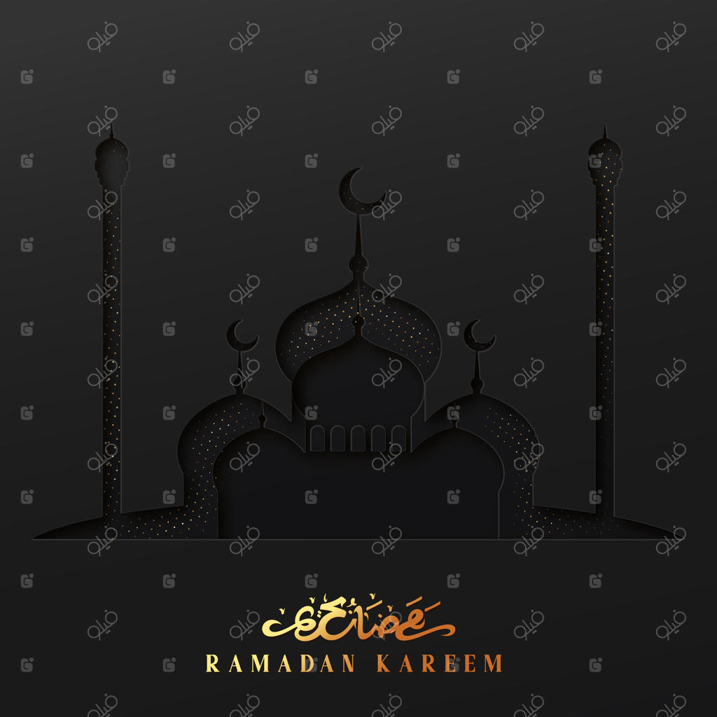 پس‌زمینه وکتوری رمضان: اثر کاغذ بُریده‌شده با متن برجسته خوشنویسی عربی رمضان کریم. کارت تبریک، بنر و پوستر طراحی خلاقانه برای این مناسبت مقدس اسلامی.
