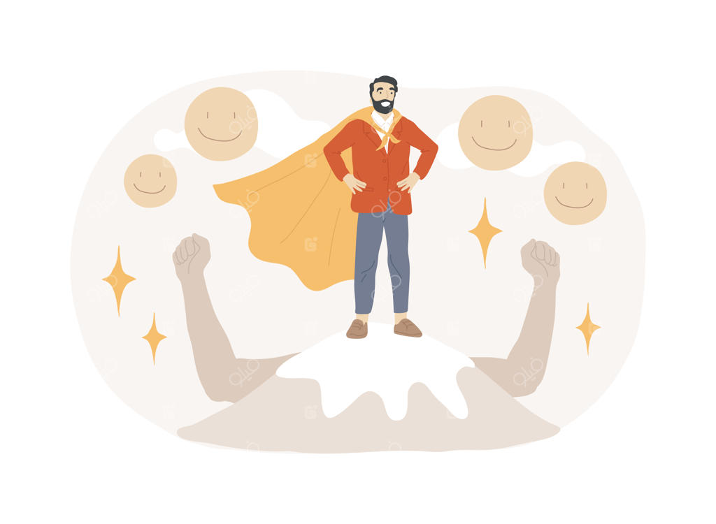 تصویرسازی وکتور مفهومی عزت نفس