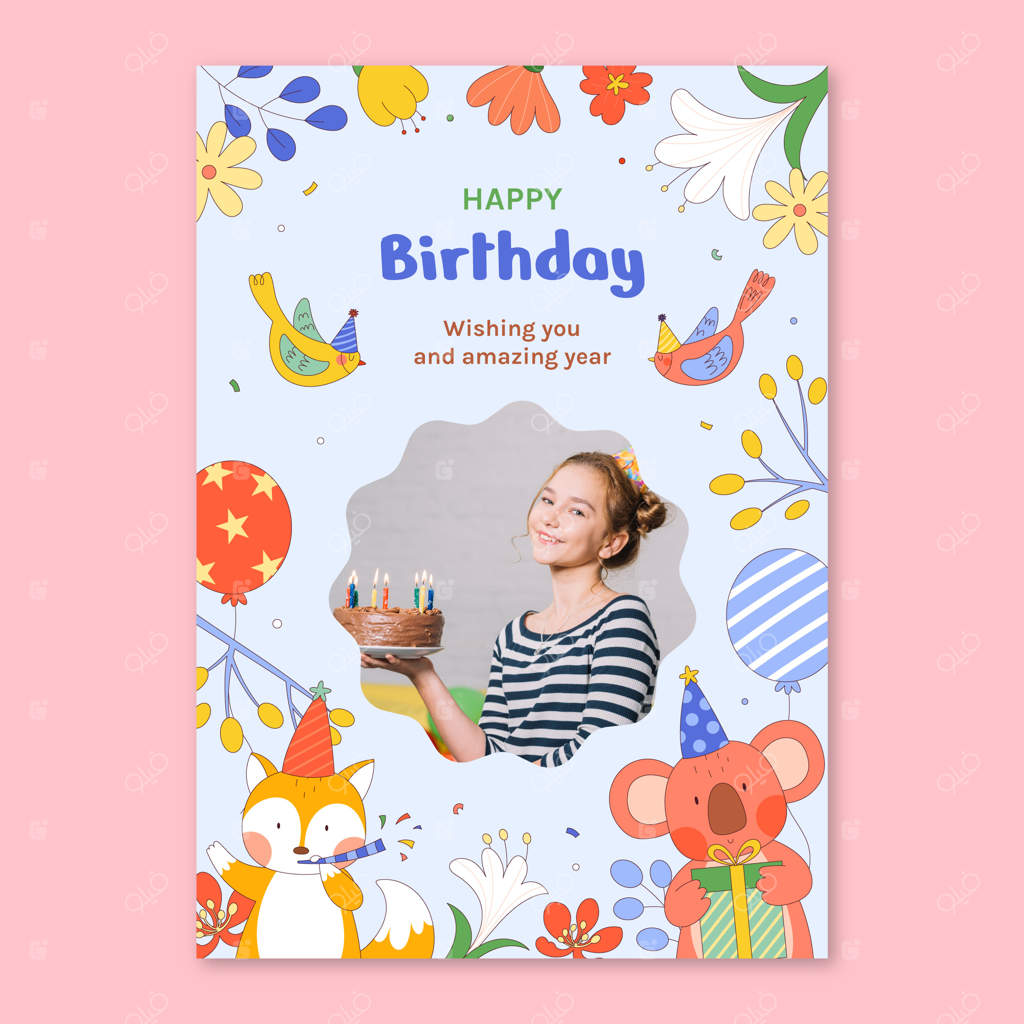قالب کارت تبریک تولد