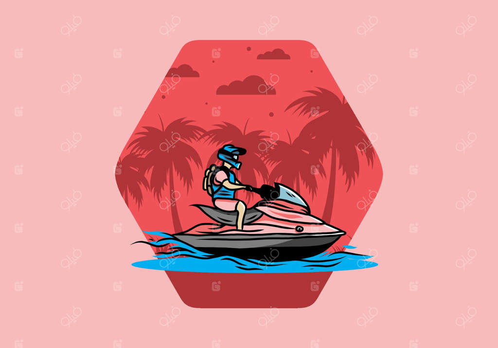 تصویر ورزش قایق موتوری در ساحل