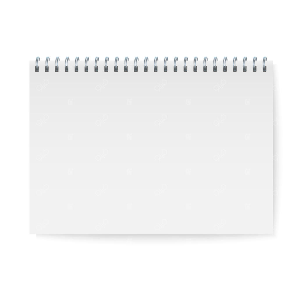 موکاپ واقع‌گرایانه دفتر سیمی، قالب جلد دفتر