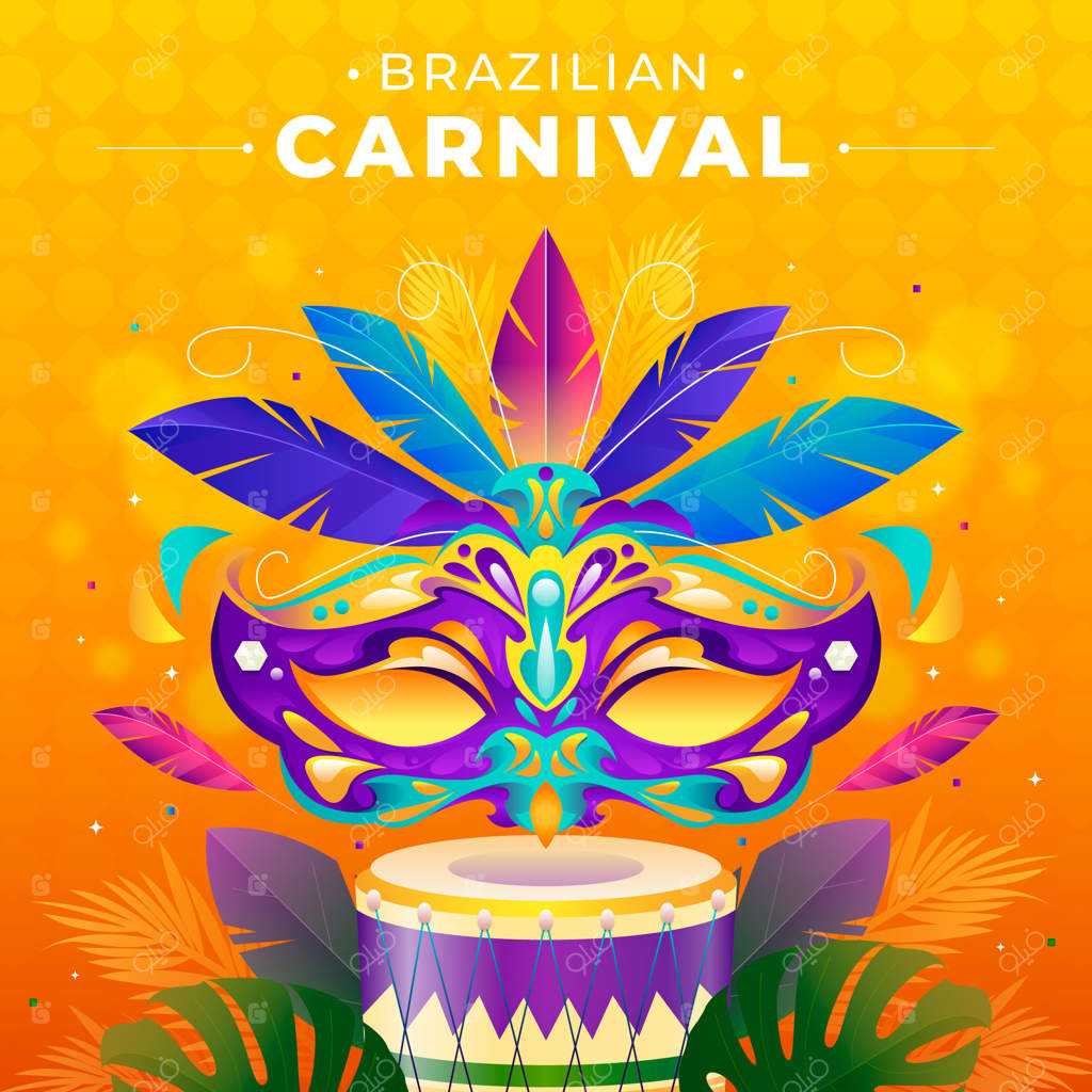 تصویر گرادیان برای جشن کارناوال برزیل