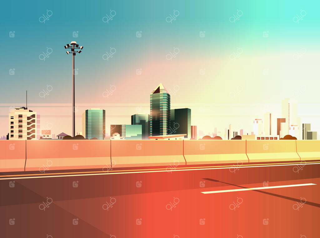 جاده آسفالتی بزرگراه با ماشین آسفالت‌ریز