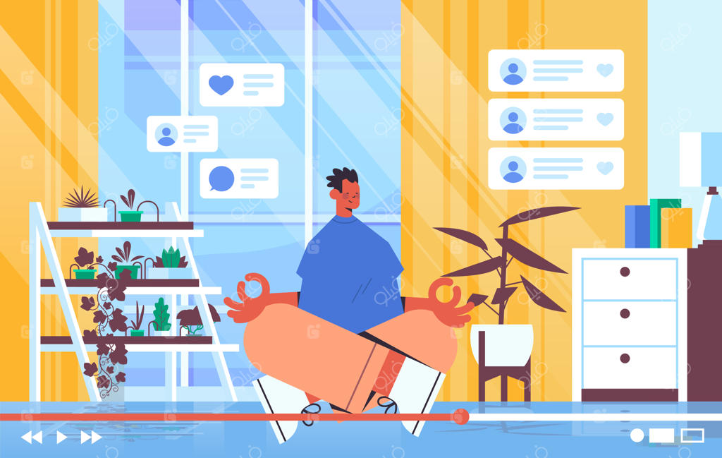 وبلاگ‌نویس تناسب اندام مرد در حال ضبط ویدئوی آنلاین: محبوبیت ویدئو بلاگ زنده در اتاق نشیمن