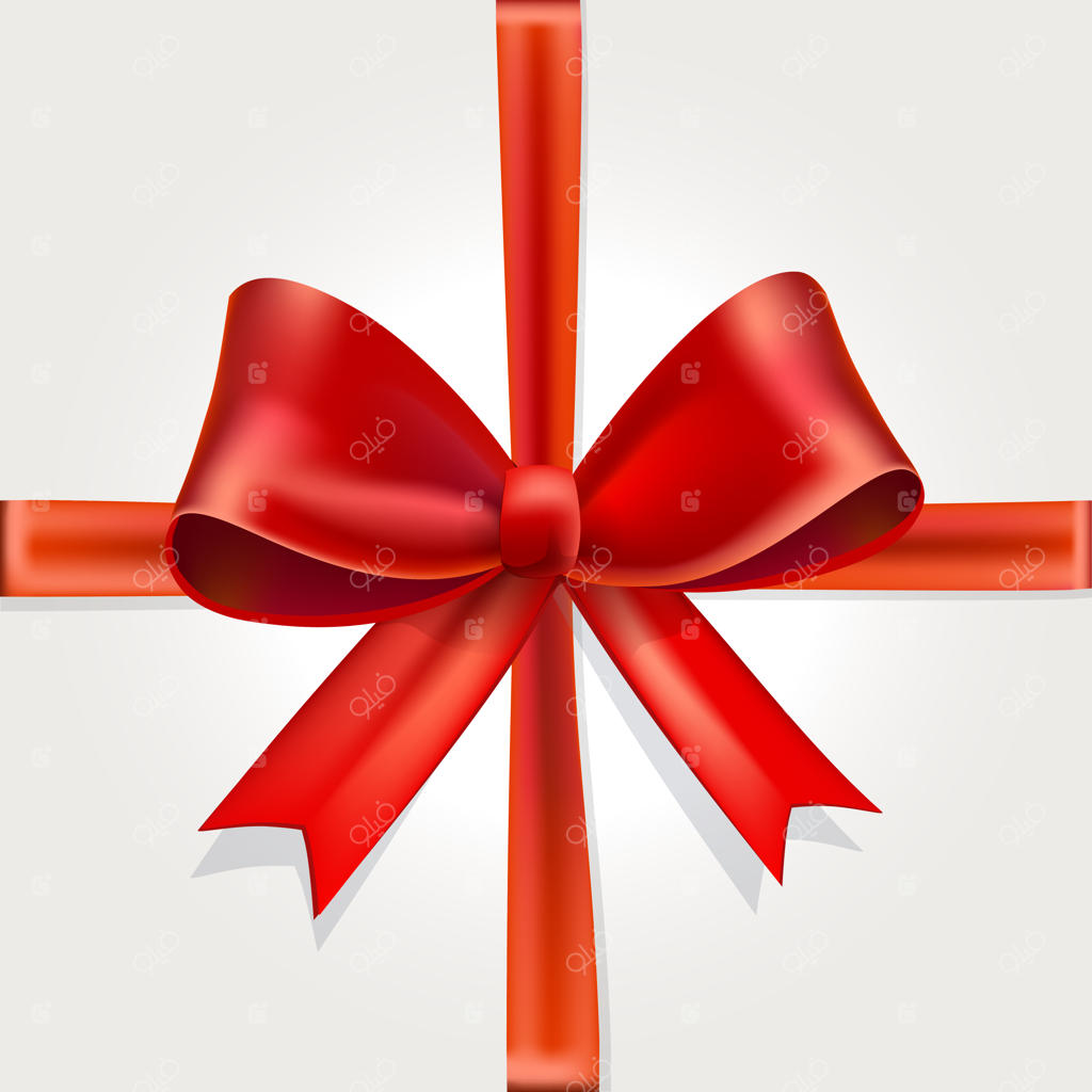 پاپیون قرمز با روبان