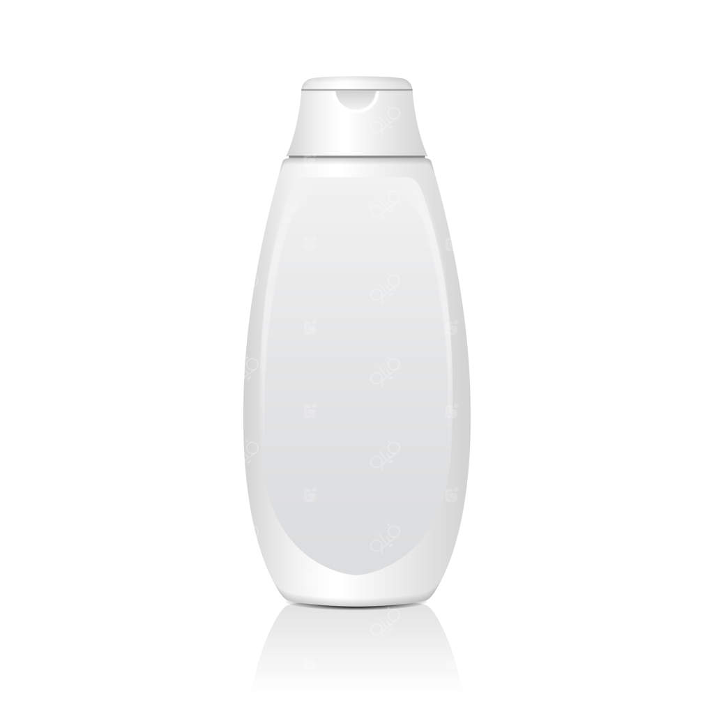 بطری‌های سفید و واقع‌گرایانه لوازم آرایشی: تیوپ یا ظروف کرم، مرهم، لوسیون و شامپو. طراحی و تصویرسازی.