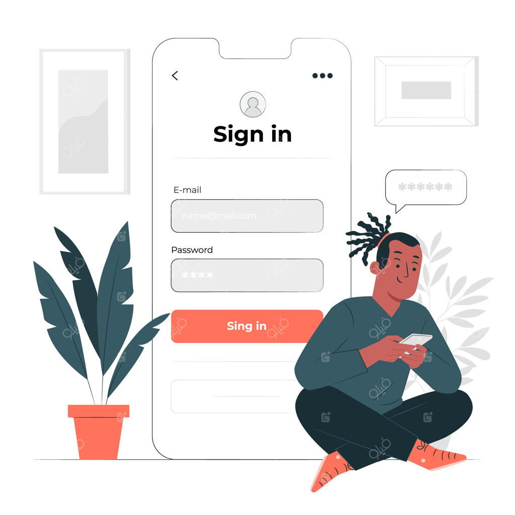 تصویرسازی مفهوم ورود به سیستم