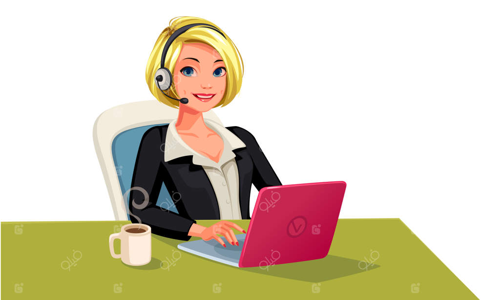 تصویر زنی بازرگان در حال مکالمه تلفنی با چهره‌ای خوشحال