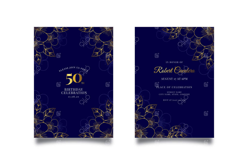 قالب شیک برای دعوت‌نامه تولد