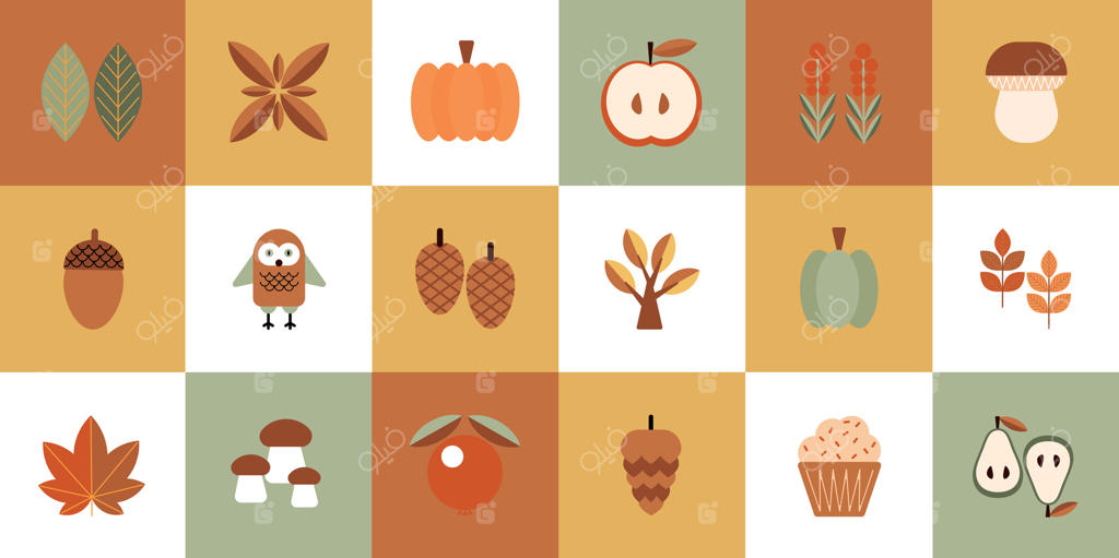 آیکون‌های پاییزی رنگارنگ برای طراحی‌های حرفه‌ای شما را کشف کنید