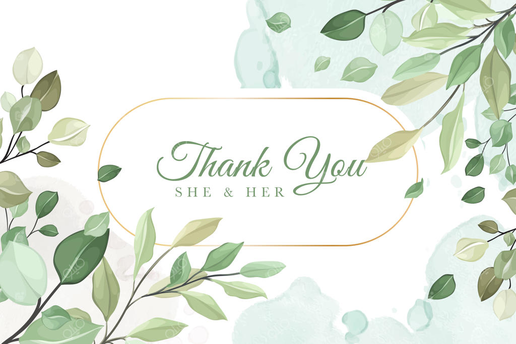 کارت دعوت عروسی با تشکر و طرح برگ‌های سبز