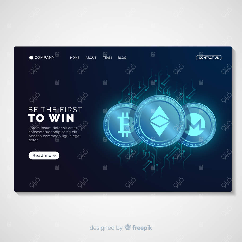 قالب صفحه فرود درخشان برای ارز دیجیتال