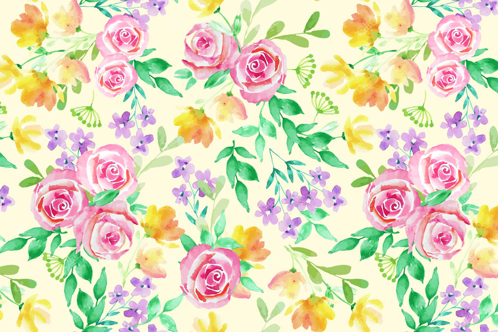 پترن گل‌های کوچک دست‌کشیده