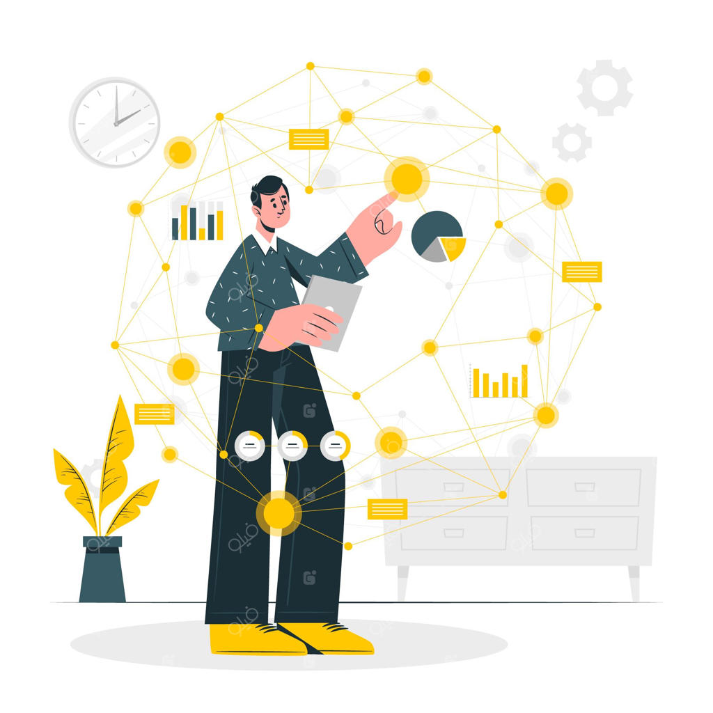 تصویرسازی مفهوم نقاط داده