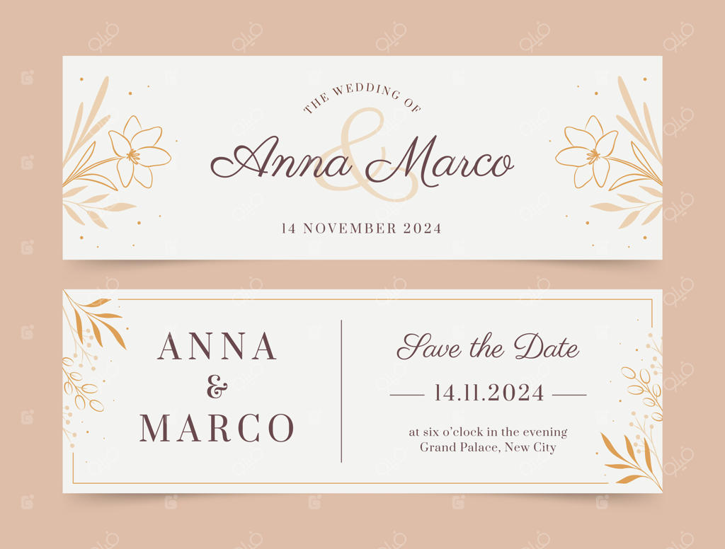 قالب عروسی با طراحی دستی