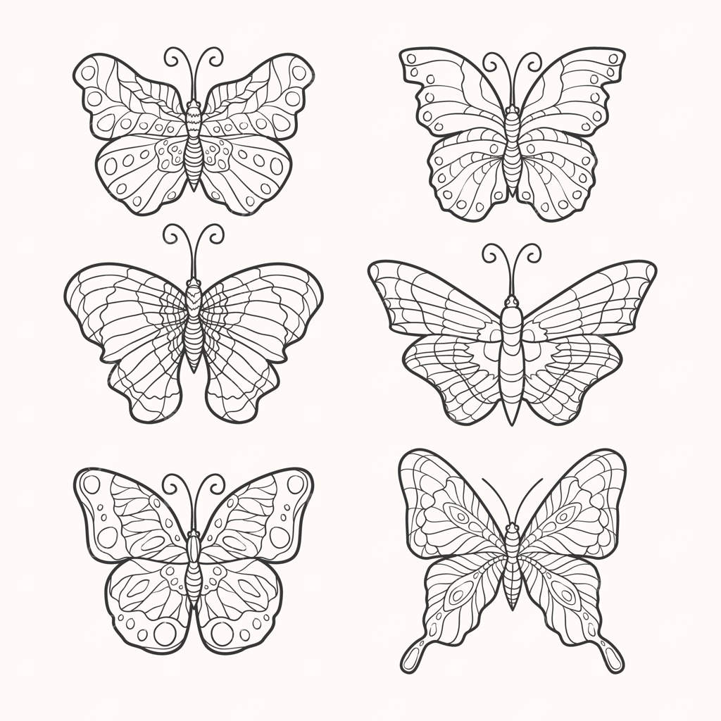 مجموعه طرح‌های دستی پروانه