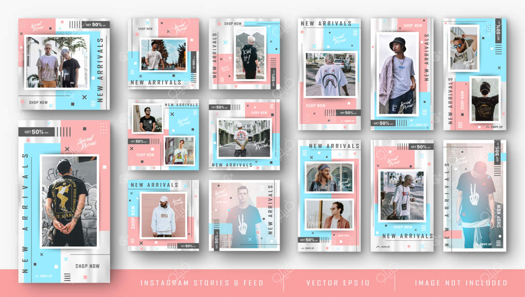 قالب بسته فروش مد برای اینستاگرام