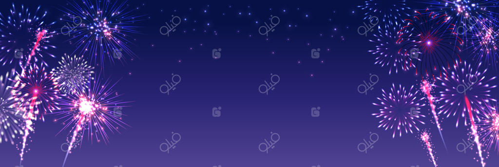 نمایش آتش‌بازی باشکوه و خیره‌کننده در آسمان شب