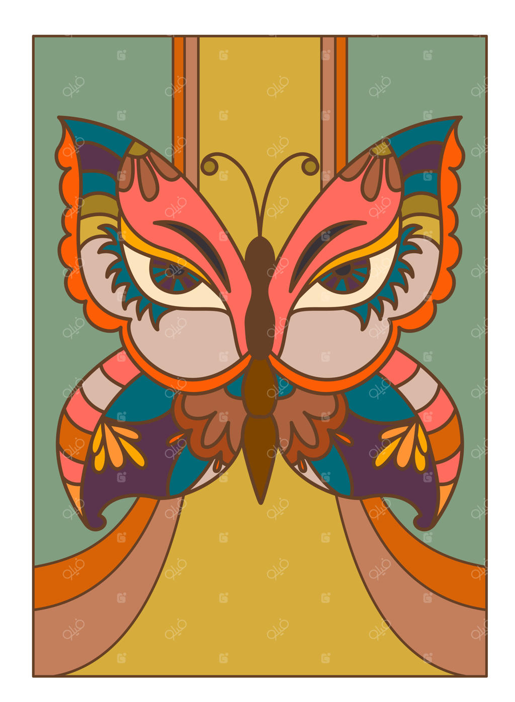 خطای دید انتزاعی پروانه و چهره انسان