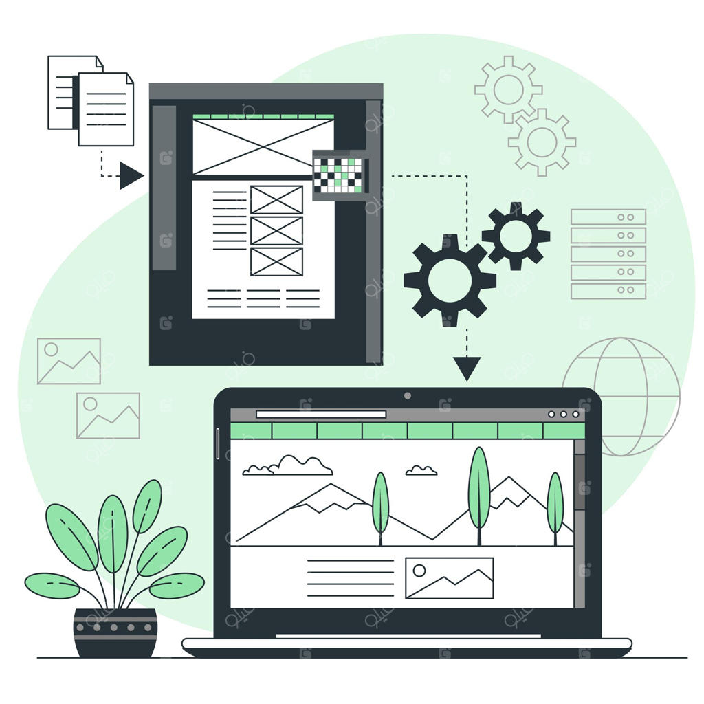 تصویر مفهومی از وب‌سایت ایستا