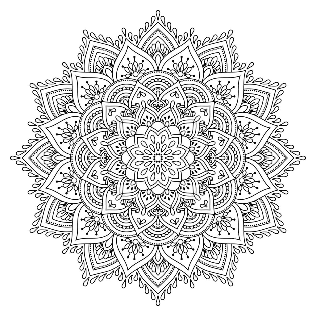 پس‌زمینه هنر الگوی ماندالا سیاه و سفید: الگوی گل‌دار مینیمال. صفحه کتاب رنگ‌آمیزی. وکتور حرفه‌ای.