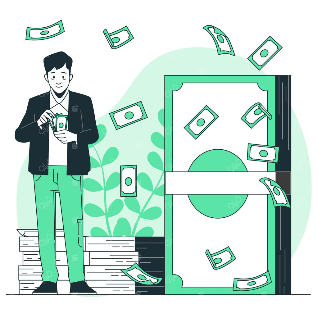 تصویرسازی از مفهوم اسکناس