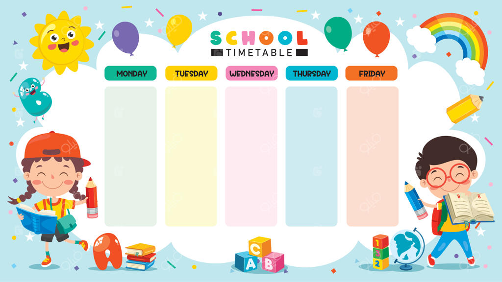 جدول برنامه‌ریزی روزانه و هفتگی کودکان