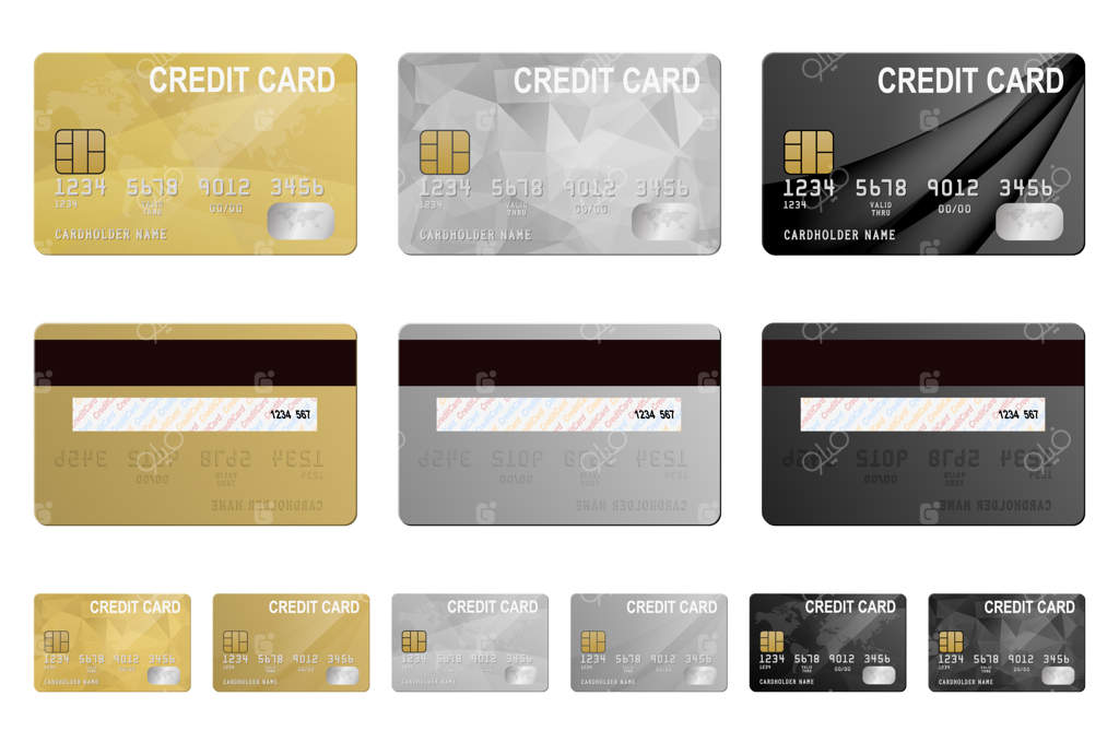 مجموعه کارت‌های اعتباری فلزی