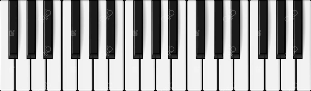 کلیدهای پیانوی واقع‌گرایانه وکتوری: طراحی با تم موسیقیایی.