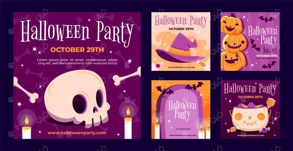 مجموعه پست‌های اینستاگرامی فلت برای هالووین